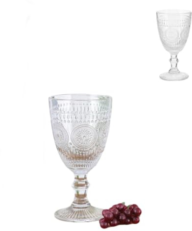 Emeco 6 x Rotweingläser Weingläser 300ml Rotwein Weinglas Kristal look