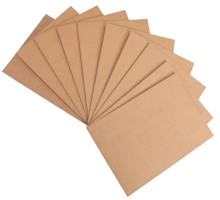 SEWACC 10pcs Heavy Duty Kraft Paper Book Binding Covers Thick Cardboard Sheets for Scrapbooking Vintage Style Chipboard for Album Making and Craft Projects