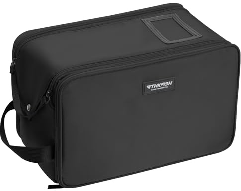 THKFISH Fishing Window Bag fiskeväskor, vattentät betesväska, Eva karp fisketillbehör, väskor för spinnbete, multifunktionell väska förvaring av fiskrullar och beten, svart, fiske