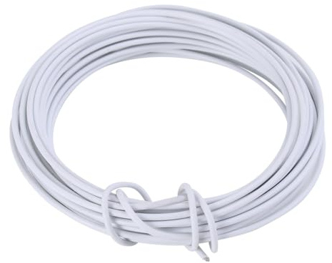 LALADEFIEE Alambre de Hierro Flexible Blanco para Plantas Trepadoras y Flores, Cuerda de Sujeción Resistente para Jardín y Manualidades, Set para Enredaderas y Plantas en Interior