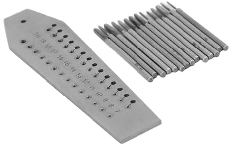 Jelquix Juego de Machos y Matrices en Miniatura para Relojeros, Herramienta de Rosca de Precisión para Fabricación de Joyas, Reparación de Relojes para Aficionados Al Metal