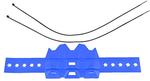 Akozon Protector de Tubo de Escape Trasero Cubierta Anti-Caliente Universal de la Motocicleta Protector Guardia (azul)
