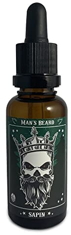 Man's Beard - Huile de barbe parfumée 30ml – Senteur Sapin - Pour l'hydratation, l'entretien et le Soin de Barbe - Contenance 30 ml - Ingrédients d'origine naturelle - 100% Fabrication Française