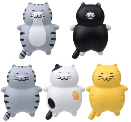 5 Stücke Kühlschrank, Kinder Kühlschrankmagnete Katzen 3D Magnettafel Lustig Kühlschrank Magneten Tiere Kühlschrankmagnet für Whiteboard Büro Küche Tafeln Pinnwand