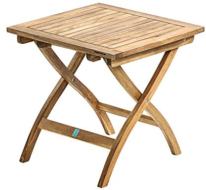 Dehner fällbord Macao, ca. 50 x 50 x 50 cm, tillverkad av FSC® – certifierat akaciatträ, natur