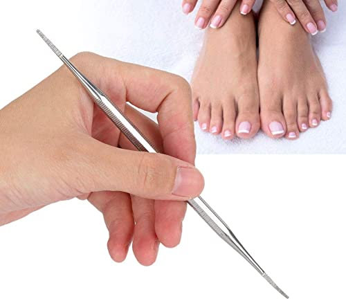 Lima per unghie a doppia testa, Lima per unghie incarnita in acciaio inossidabile Strumento per pedicure per sollevatore di unghie incrostato per correzione del chiodo incarnito
