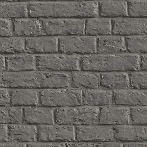 Papier peint brique Papier peint pierre Papier peint imitation pierre Tapisserie imitation pierre Papier peint intissé Gris Anthracite 369121 SP14645 | Papier peint pas cher
