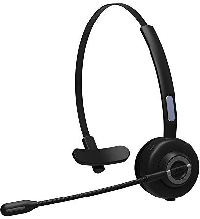SOSOFLY Auriculares Bluetooth con micrófono, auriculares inalámbricos para teléfono celular con cancelación de ruido, auriculares Bluetooth 5.0 17H para oficina en casa, clase en línea, PC, centro de