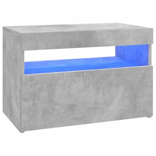 vidaXL - Modern TV Cabinet in Style Concrete Grey with Ambient RGB LED Lights, Versatile Living Room and Bedroom Furniture - 60x35x40cm