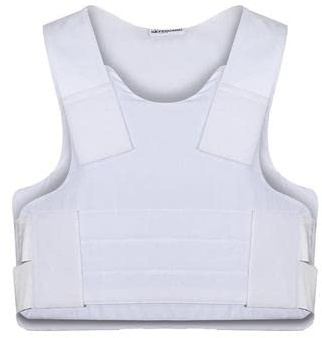 SafeGuard Clothing Cotton Carrier Bullet Proof Level II + Stab Level 1 + Spike Level 1 Covert Vest - White