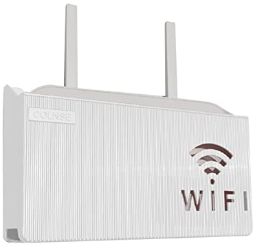 MNBVH Router Aufbewahrungsbox Wand WLAN Regal Wandmontage Kabel Organizer Box Wandbehänge TV Kabel Verstecken Box Dekorative (Farbe: Weiß)