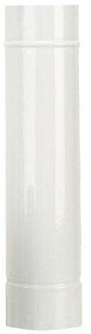 La zappa Tubo in lamiera di acciaio smaltato porcellanato da interno per stufa a legna (Ø140 mm/100 cm, Bianco)