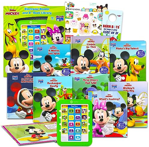 Mickey Mouse Me 8 Pack E-Readers - Mickey Mouse Clubhouse Books for Toddlers, Kids with Mickey, Minnie, Donald, and More with Stickers | Mickey Mouse Learning Toys