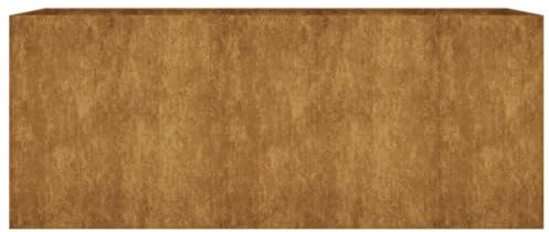 Festnight Jardinera Elevada 200 x 80 x 80 cm Macetero Acero Corten Jardinera Rectangular Macetas Exterior Macetas Rectangular Arriate de Altura de Exterior Balcón Terraza