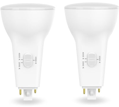 SLEEKLIGHTING LED PLV Light Bulb 9.5 Watts (26W/18W/13W Equivalent) G24D Base, UL-Listed, 3 CCT (3000K, 3500K, 4000K)