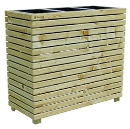 Forest Style Jardinière en Bois 3 Pots 90 x 39,4 x 80 cm Horizon - 40 L - Cerland