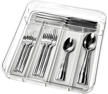 madesmart Clear Small Silverware Tray
