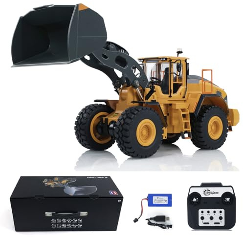 wheelfun 1/16 RC Baufahrzeug Double E L260H, RTR-Lader mit Licht & Sound | Fertiges Komplettset ohne Zusatzteile, realistische LED-Beleuchtung und Geräuscheffekte
