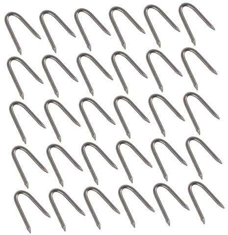 BCOATH 140piezas Fijación De De Jardinería Clavos Hierro Grapas para Mallas De Alambre Resistente y Duradero