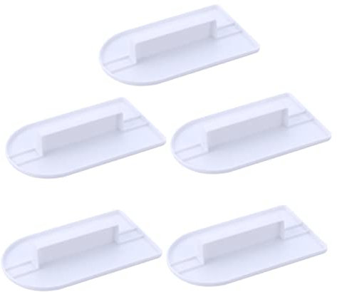 DECHOUS 5pcs Cake Scraper Smoother Trowel Fondant Scraper Tool Cake Smoother for Buttercream White Fondant Icing Tool Plastic Spatula for Decorating for Kitchen Home Baking