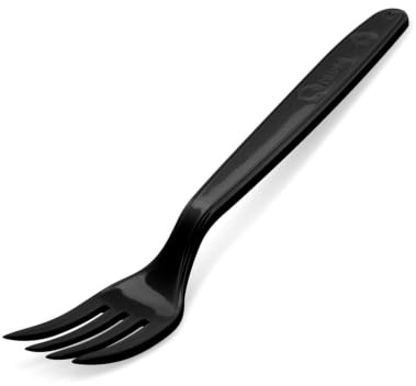 VEPATIM 500 Mehrweg Gabel 18,5 cm schwarz wiederverwendbar 125 Waschzyklen PP