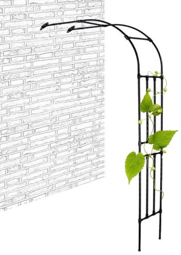 DMMFTERL Arche de Jardin Demi-côté Arche à Roses en métal 20 mm Arches de Jardin en Acier galvanisé Treillis 60x240x45cm 120x240x45cm 240x240x45cm Arche pour Plantes grimpantes (Tail