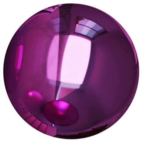 Edelstahl-Blickkugel, Garten-Blickkugel, reflektierende Hohlkugel, hochglanzpolierte Gartenkugel, Garten-Blickkugel, reflektierende Gartenkugel aus Edelstahl, Violette Dekorationen, zart(180MM)