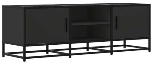 vidaXL TV-Schrank Schwarz 120x35x41 cm Holzwerkstoff und Metall