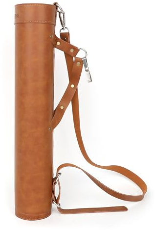 SHARROW Carquois de tir à l'arc - En cuir synthétique - Réglable - Ambidextre - Pour arc recourbé - Pour la chasse à l'arc long traditionnel - Pour la pratique de la cible