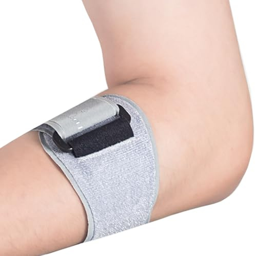 XoeLLe Armbågsbandage, tennisarmstöd, underarmsstöd, lätt justerbart kompressionsbandage för sport, tendinit, artrit, smärtlindring, tennisarm, golf, grå