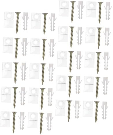 NUOBESTY Grey Mirror Mounting Screws 50pcs Mirror Hanging Kit Durable Wall Mounting Supplies