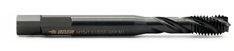 BAER TriTap Gewindebohrer HSSE-VAP Sackloch - Gewindeschneiden - Maschinengewindebohrer - Gewindebohren mit Bohrmaschine, Gewindeschneidmaschine oder CNC-Maschine (M8 x 1,25)