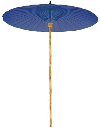 Parasol de jardin de style chinois 200 cm imperméable en bambou avec protection UV rond pour piscine, terrasse, plage, solide et durable.