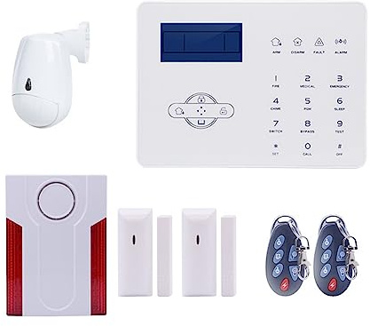 Sistemi Sicurezza Casa Wireless Focus ST-IIIB di allarme GSM con sensore magnete porta Sirena stroboscopica Pet Immune Rivelatore a infrarossi for la sicurezza domestica(868MHZ)