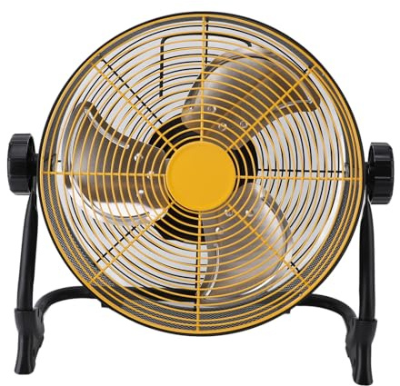 SUNGOOYUE Leistungsstarker, Tragbarer Industrieventilator, Wiederaufladbarer Hochgeschwindigkeits-Bodenventilator für Zuhause Im Freien, Batteriebetriebener Ventilator mit Mehreren
