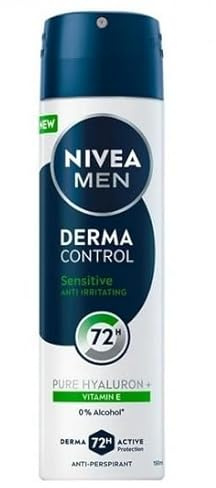 6er Pack - NIVEA MEN Deospray, Antitranspirant, bis zu 72 Stunden Schutz – Derma Control Sensitive – 150ml