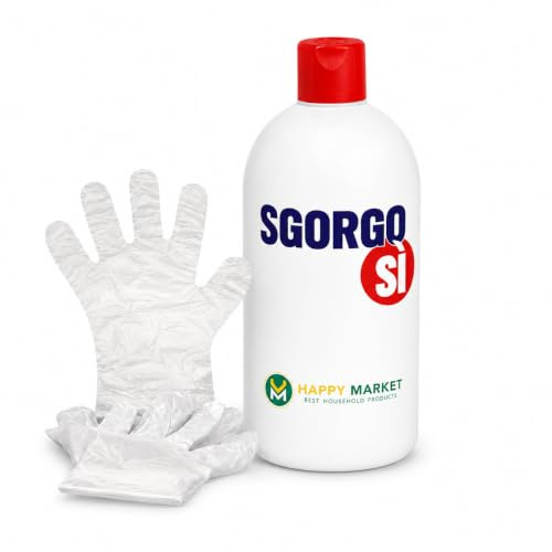 Disgorgante Professionale 4x1L HM | Sgorgante WC Lavandino Doccia | Scioglie Capelli Grasso Residui | Azione Rapida | Guanti Inclusi
