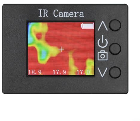 MLX90640 Telecamera termica a infrarossi con display LCD da 1,8 pollici, intervallo di temperatura da -40 °C a 300 °C, frequenza di aggiornamento 8 Hz, termocamera portatile alimentata da USB-C