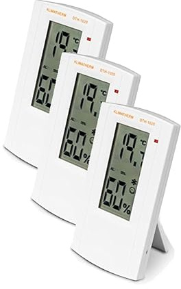 KLIMATHERM Wohnklima-Messgerät DTH-1020 digitales Thermo-Hygrometer, Hygrometer Thermometer, Innentemperatur, Luftfeuchtemesser, Thermo-Hygrometer DTH-1020 (3)
