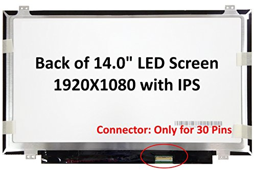 Generisk ny 14-tums IPS FHD (1080P) bärbar dator LED LCD ersättningsskärm/panel kompatibel med Lenovo THINKPAD T480 20L5-serien, passar B140HAN04.2, B140HAN01.1