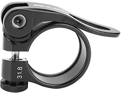 Fahrrad Sattelstützenklemme aus Aluminiumlegierung, 31,8mm Schnellspanner Klemme, Schwarz, für Sattelstütze 27,2/28,6mm