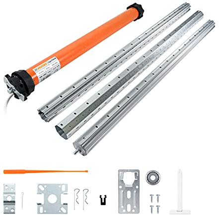 3T-MOTORS Rolladenmotor Komplettset bis 350 cm Rollladenkastenbreite, Rolladenantrieb 40 Nm SW60, inkl. Montage-Zubehör, ohne Steuerung