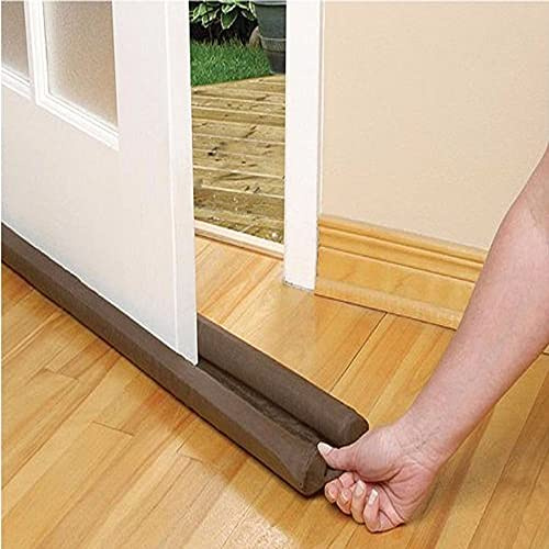 Twin Draught Excluder for Doors & Windows Double Sided Draft Stopper, Energy Saving Insulation Strip, Blocks Cold Air, Dust, Noise & Insects (Fits up to 34)
