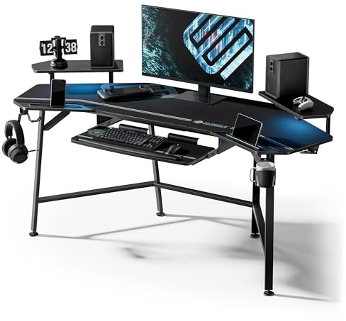 EUREKA ERGONOMIC 180×76 cm Groß Gaming Schreibtisch