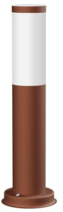 ledscom.de Luce da sentiero/bitta PORU per esterni, IP44, 39 cm, marrone, 1x E27 max. 40W