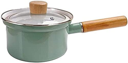 YQBUER Enamel Non-stick Coating Soup Pot Milk Pot Copper Aluminum Pan with Lid Gas Induction Compatible