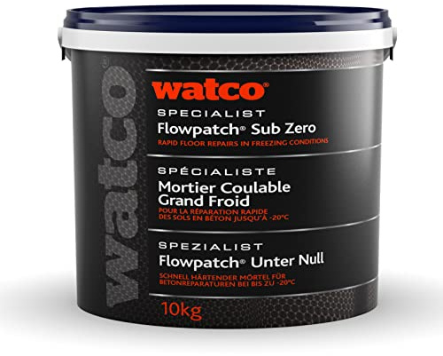 Watco Concrex® Sub Zero - Epoxy Resin, Concrete Repair Mortar for use in Freezing temperatures as Low as Minus 20°C - for Long Lasting Repairs to Concrete Floors, ramps & Steps (10kg, Grey)