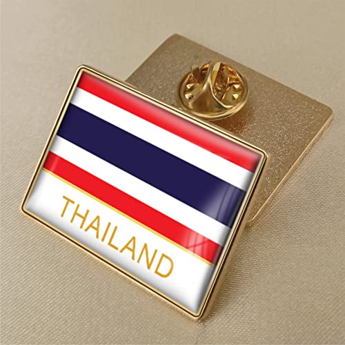 Individuelle Modische Streifen, Thailand-Flaggen-Anstecknadel, Flaggen-Anstecknadel, Emaille-Abzeichen, Nationale Wehende Flaggen-Pins, Flaggen-Nationalabzeichen-Pins, Brosche, Souvenir, Geschenk Fü