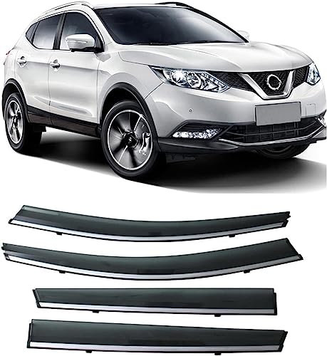 HMLTD Coche Deflectores Cortavientos Ventanilla para Nissan Qashqai J11 2016-2021, Deflector de Ventana Lateral Toldos Ventilación Visera Derivabrisas