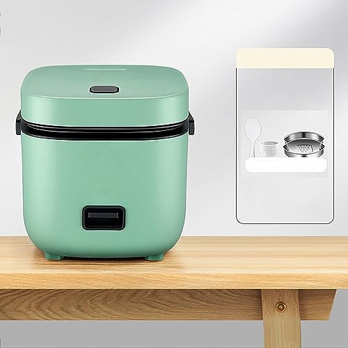Small Rice Cooker for 1 People, Sushi Rice Cooker Small Korean Micro Rice Cooker 1.2 L, Multi-Cooker For Rice with Steamer,Cyan